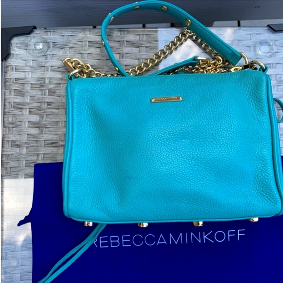 Turquoise Rebecca Minkoff 5 Zip Purse - Picture 2 of 4